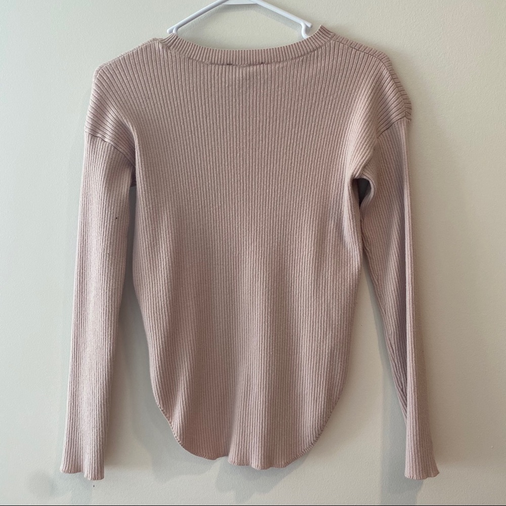 Express Ribbed Scoop Neck Sweater - Picture 3 of 4
